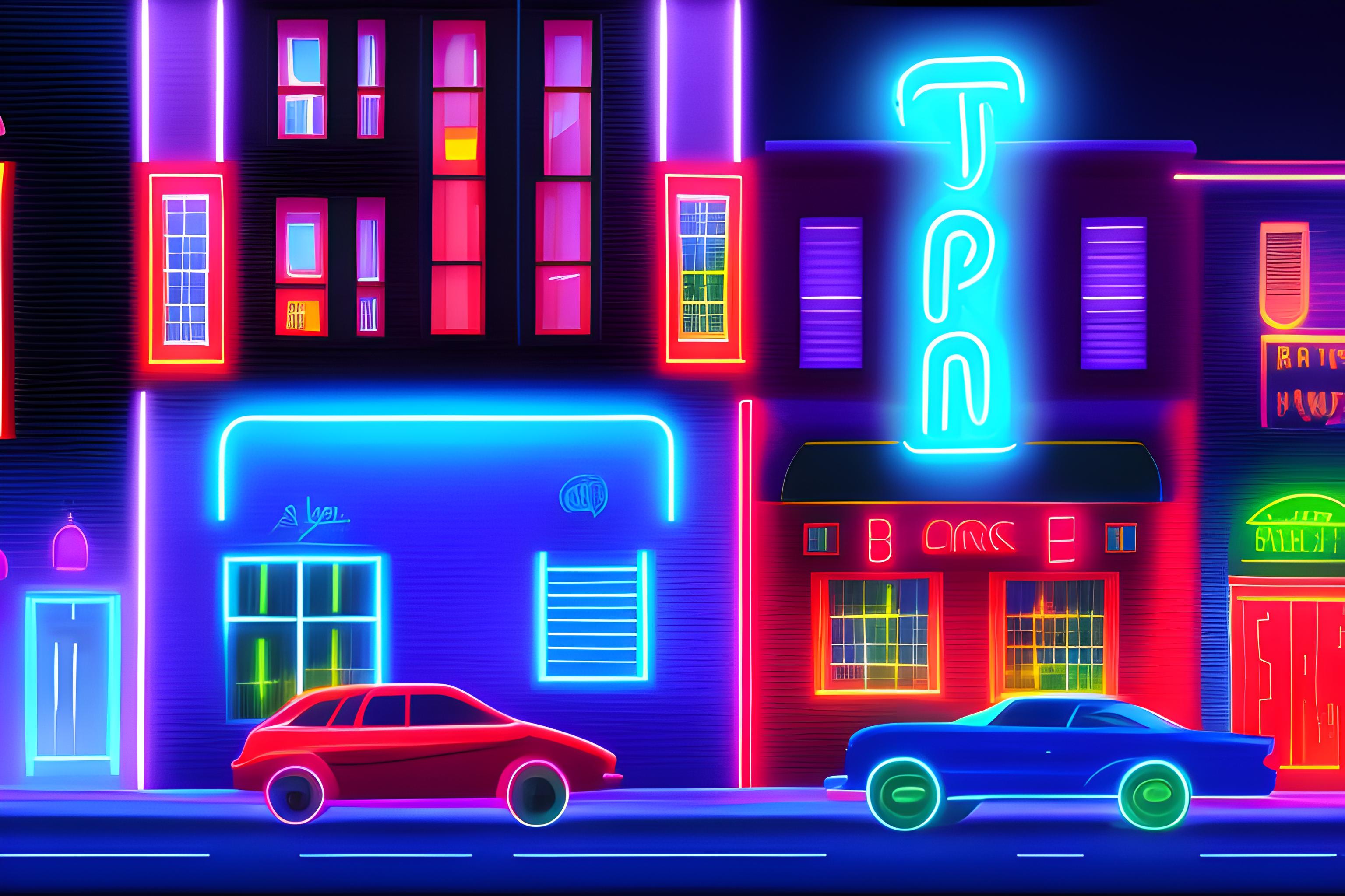 city neighbor neon lights